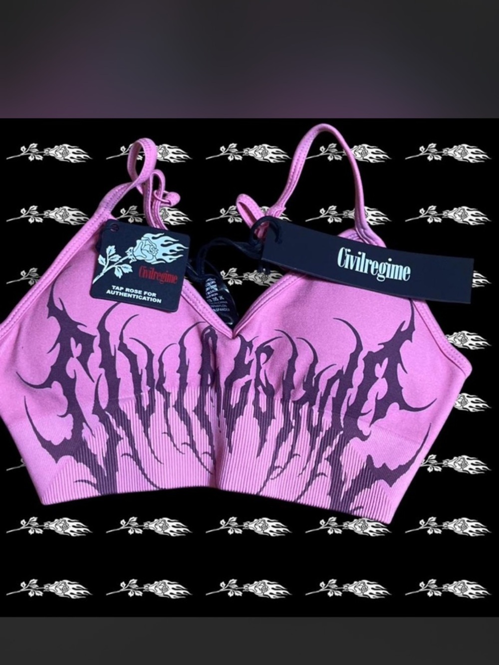 Civil Regime “HESH ENIGMA KELLY SEAMLESS BRA - BUBBLEGUM”